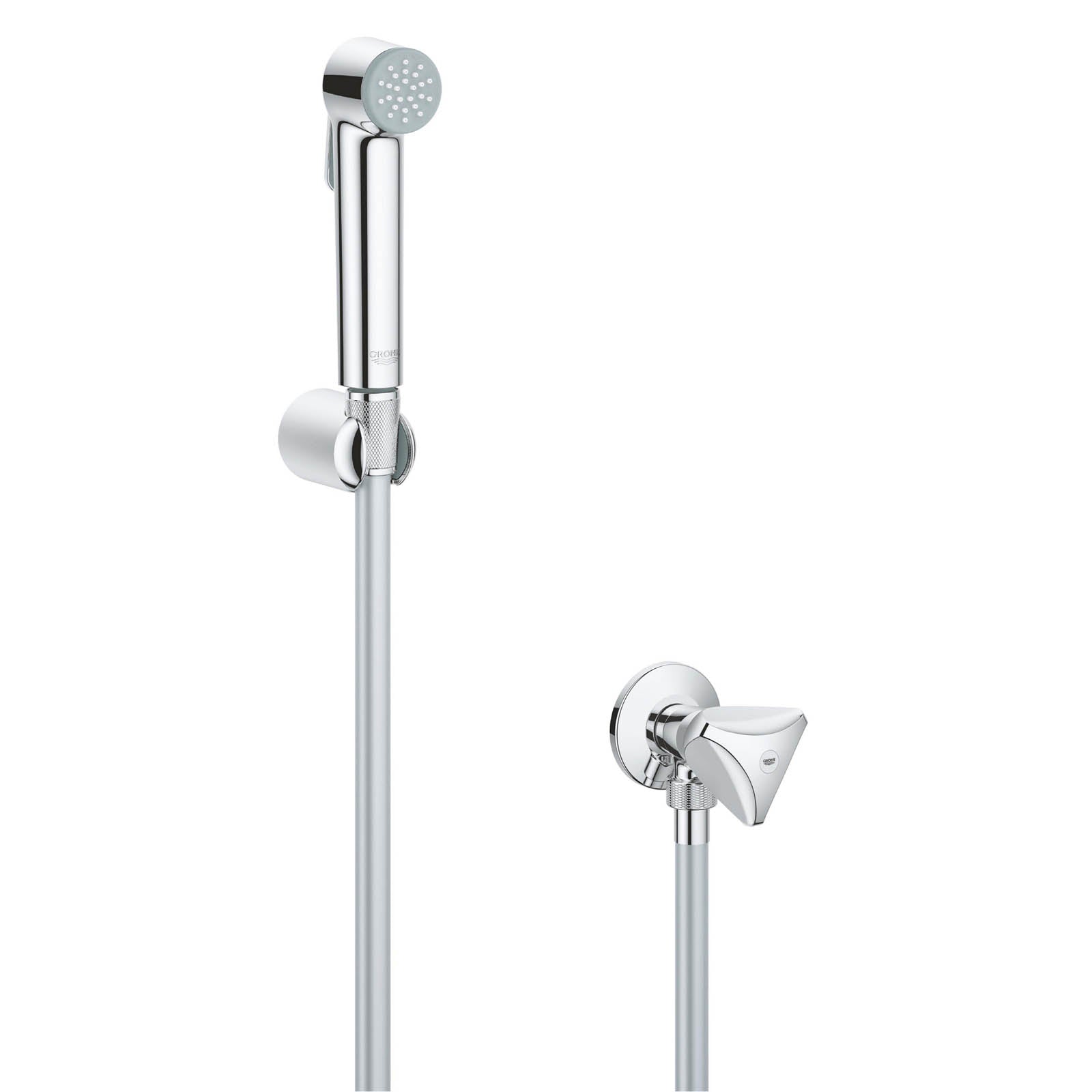 Grohe Tempesta-F Gloss Chrome effect Wall-mounted Single-spray pattern Bidet sprayer kit - Image 1