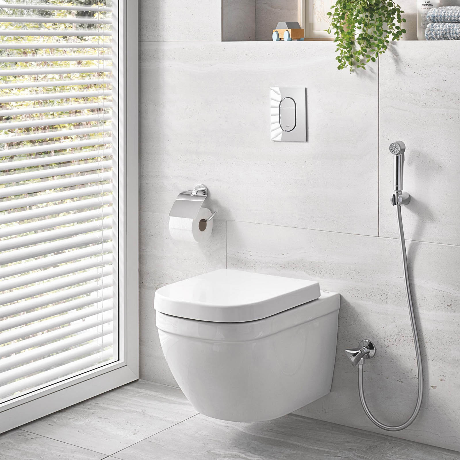 Grohe Tempesta-F Gloss Chrome effect Wall-mounted Single-spray pattern Bidet sprayer kit - Image 2