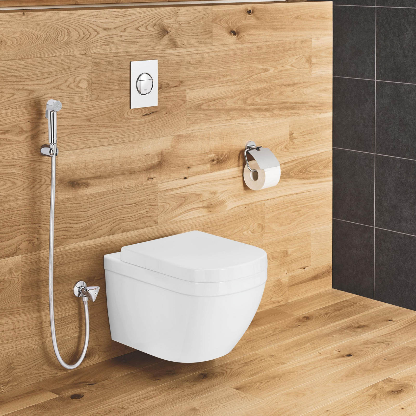 Grohe Tempesta-F Gloss Chrome effect Wall-mounted Single-spray pattern Bidet sprayer kit - Image 4