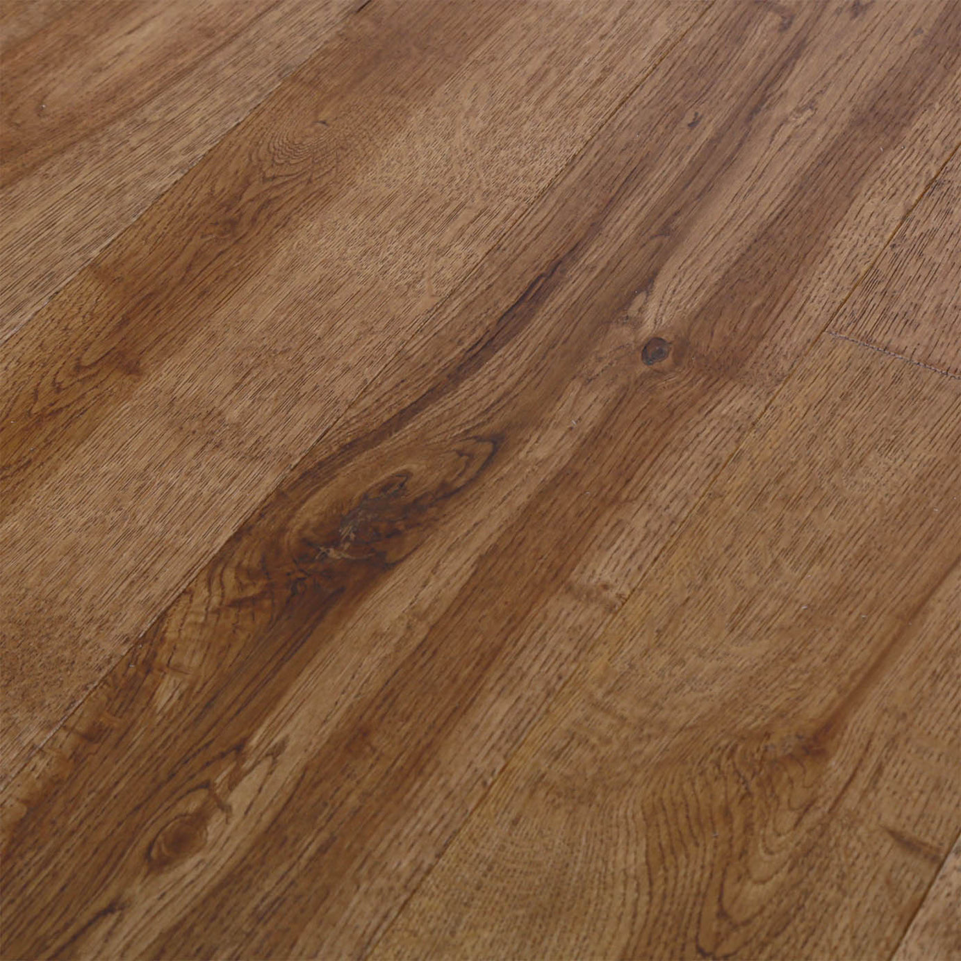Rustic Brown Oak Flooring Engineered Real Wood Top Layer Bevelled Edges 1.35m² - Image 6