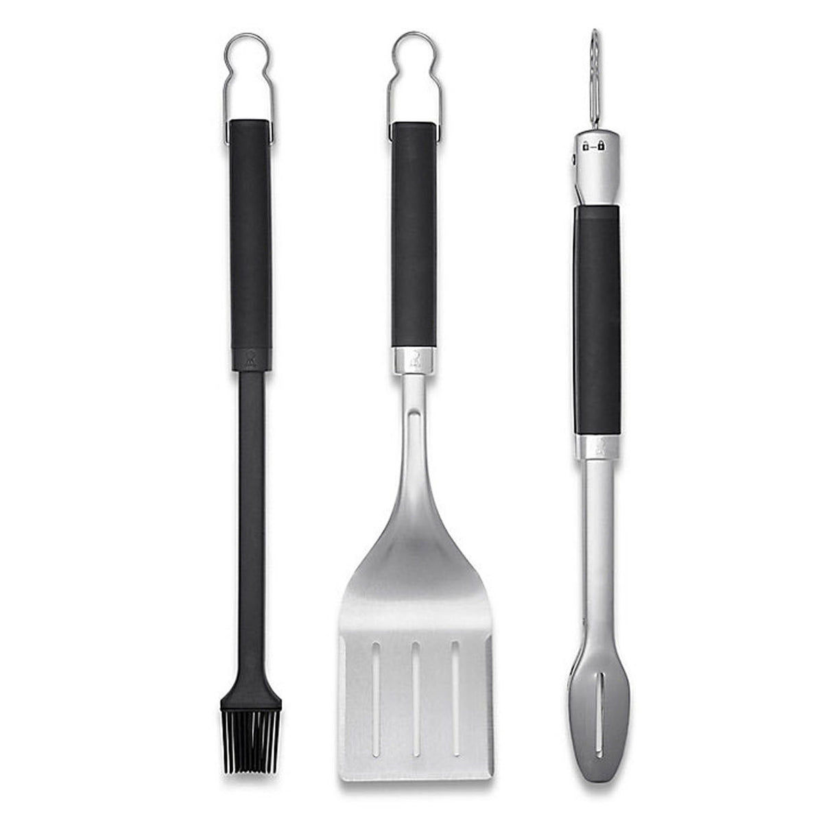 Weber Barbecue Tool Set Grill Tong Spatula Basting Brush Accessories 3 Piece - Image 2