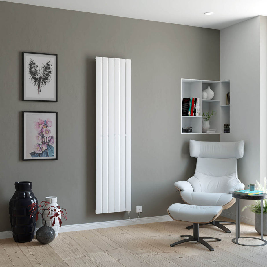 Ximax Vertical Radiator Electric Gas White Flat Panel Modern (W)445 (H)1800mm - Image 1