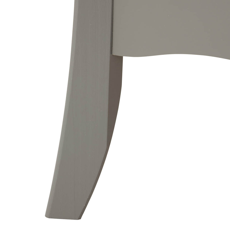 Chest of Drawers Wide 3 Drawer Satin Grey French Chic (H)800mm (W)965mm (D)450mm - Image 7