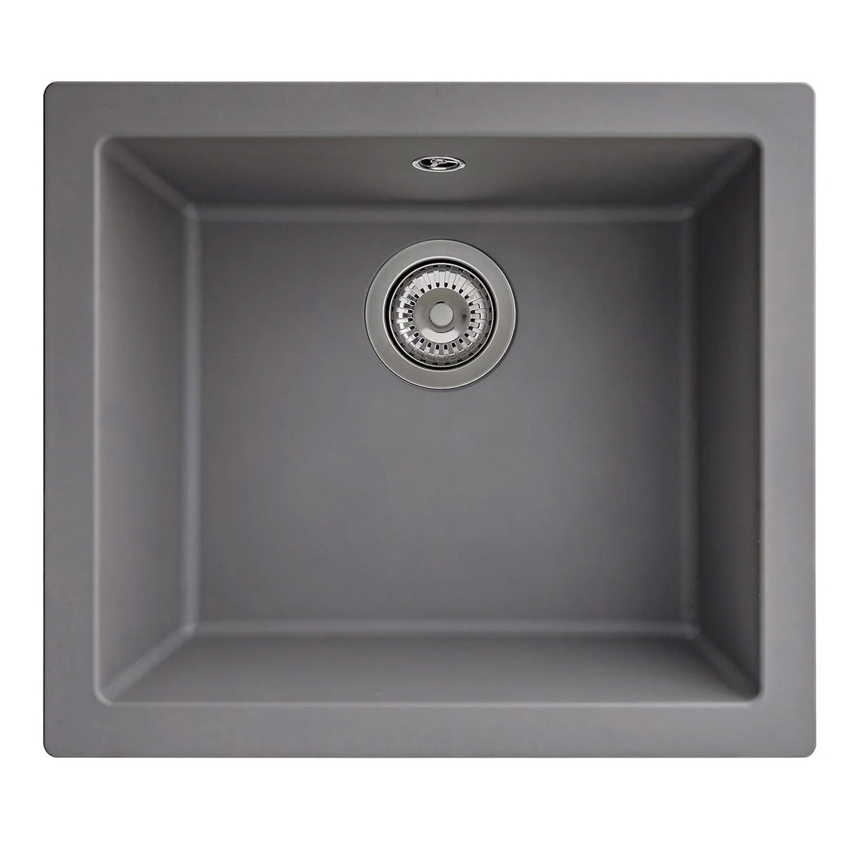 GoodHome Borage Kitchen Sink 1 Bowl Grey Resin 440x500mm Inset - Image 2