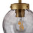 Outdoor Ceiling Light Flush Pendant Gold Smoked Glass Dimmable Weatherproof 15W - Image 4