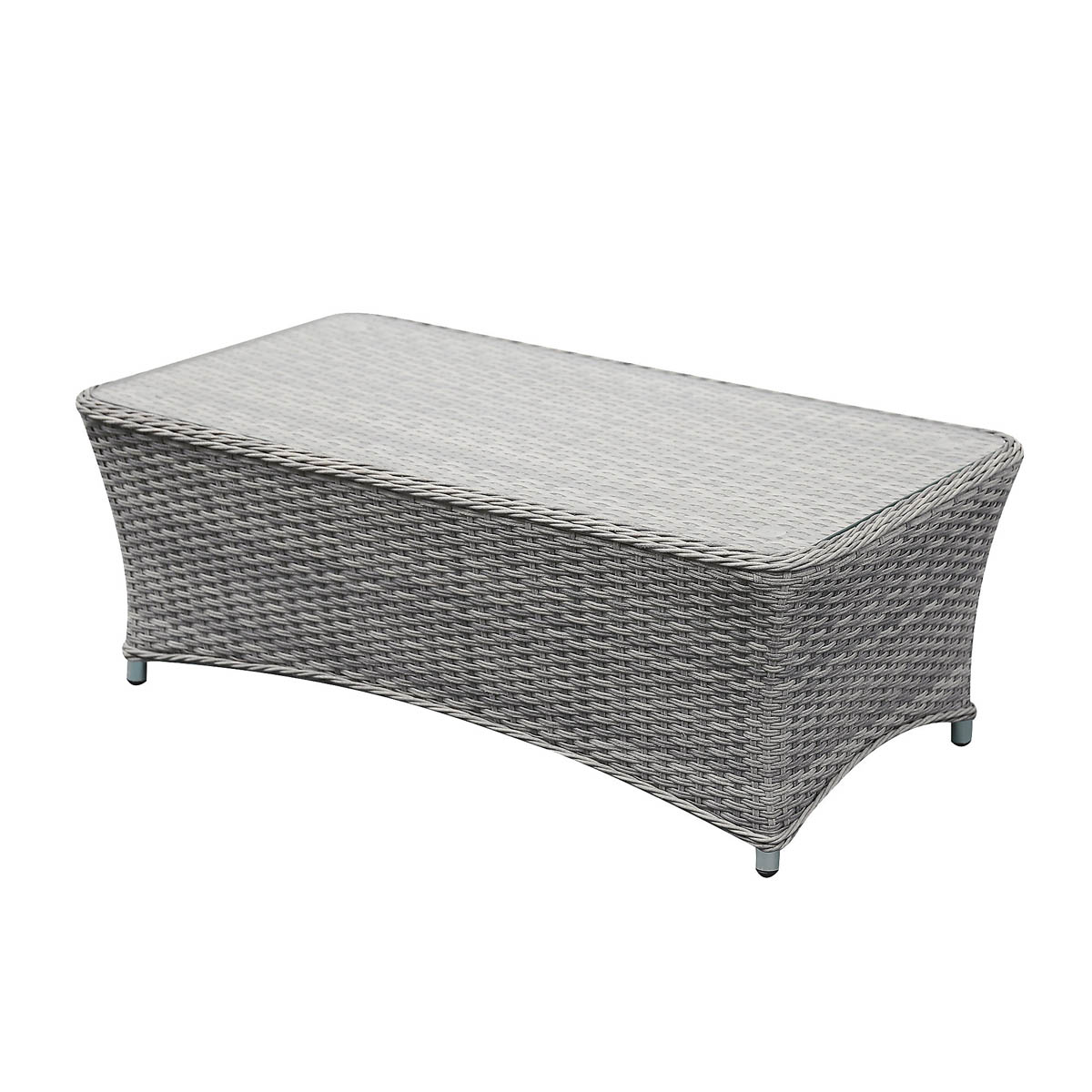 Outdoor Coffee Set 4 Seater Grey Rattan Garden Furniture Washable Cushion Covers - Image 10