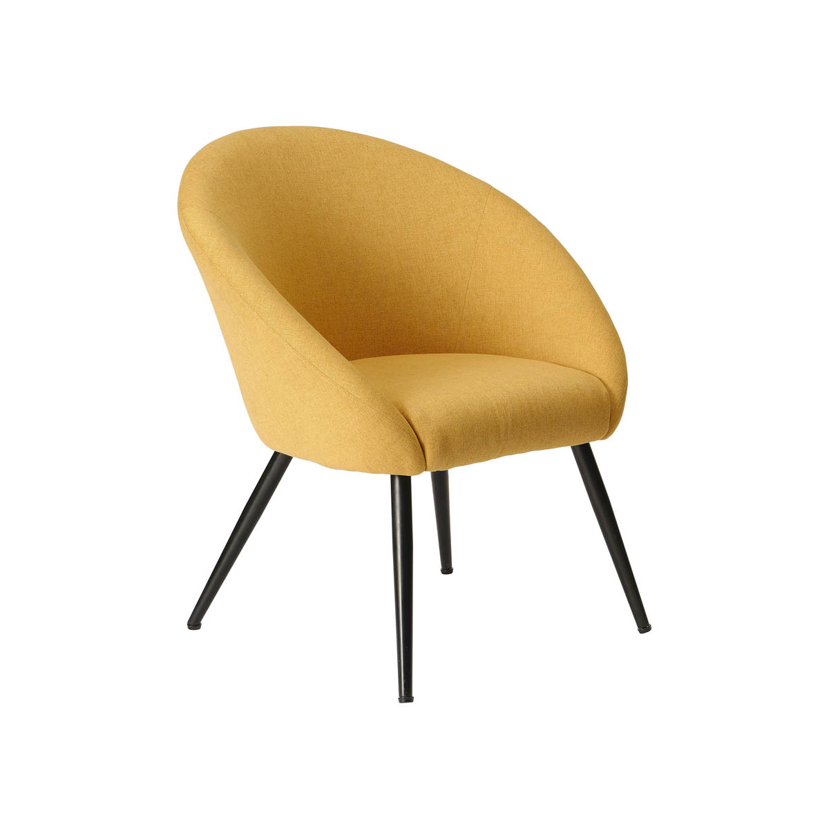 Relaxer Accent Chair Yellow Linen Effect Living Room Bedroom (H)845mm (W)730mm - Image 4