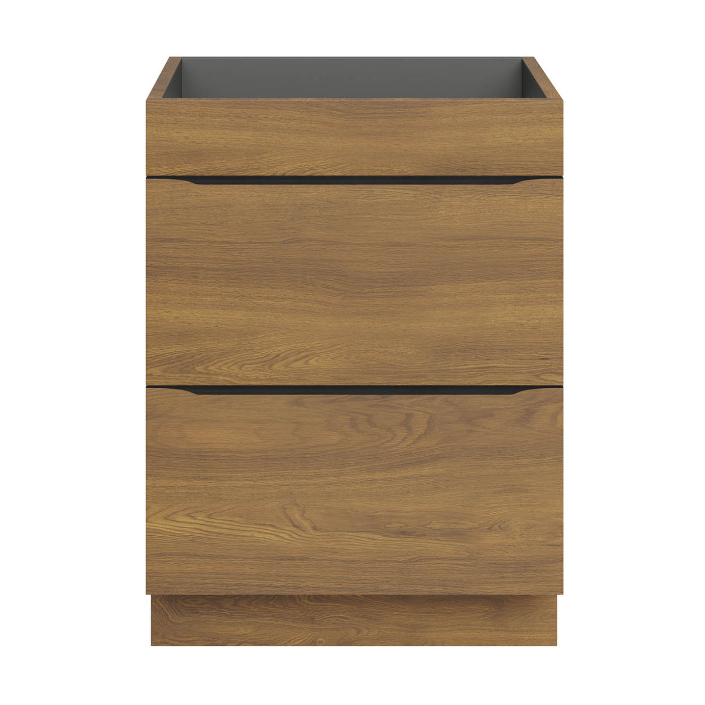 Bathroom Cabinet Matt Walnut Effect Soft Close Modern (H) 820mm (W) 600mm - Image 3