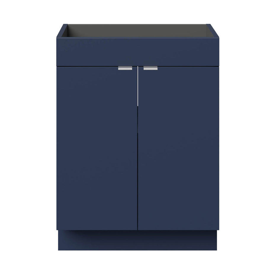 Bathroom Cabinet Slimline Matt Blue Double Modern Soft Close (H) 820mm (W) 600mm - Image 4