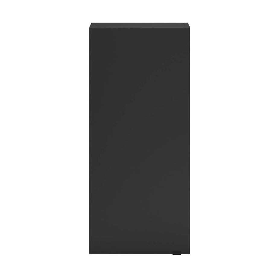 Wall Cabinet Matt Black Single Rectangular Soft Close Modern (W)400mm (H)900mm - Image 3