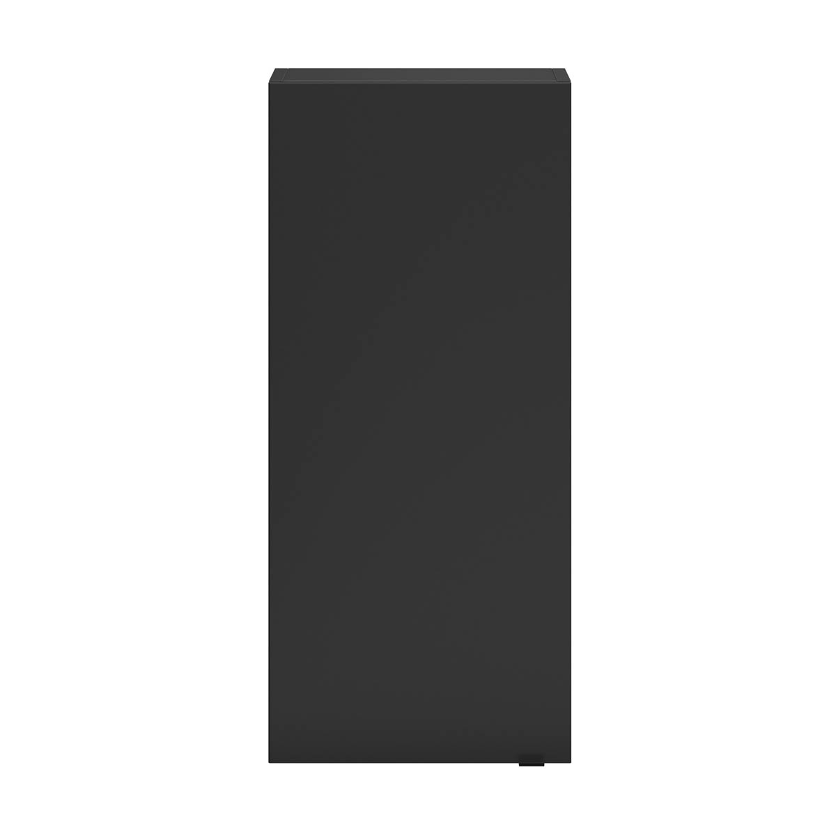 Wall Cabinet Matt Black Single Rectangular Soft Close Modern (W)400mm (H)900mm - Image 3