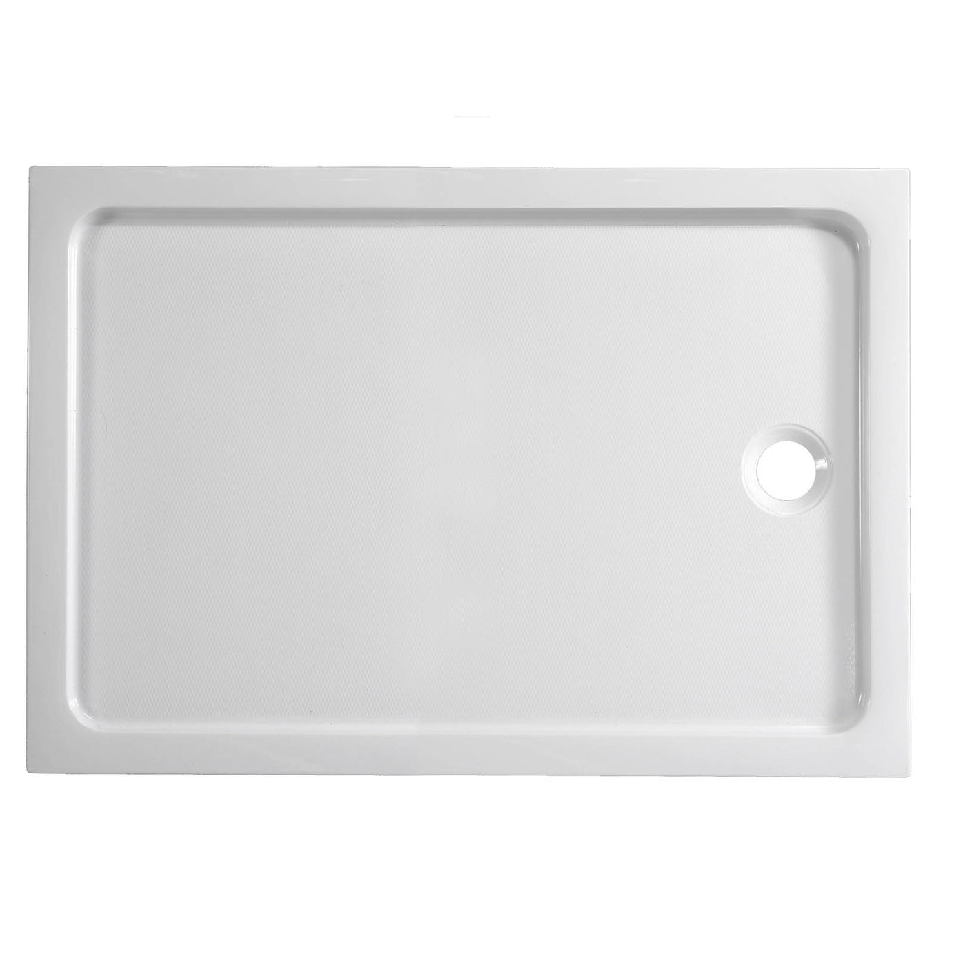 Shower Tray White 150mm Rectangular End Drain Anti Slip Bathroom Modern - Image 2