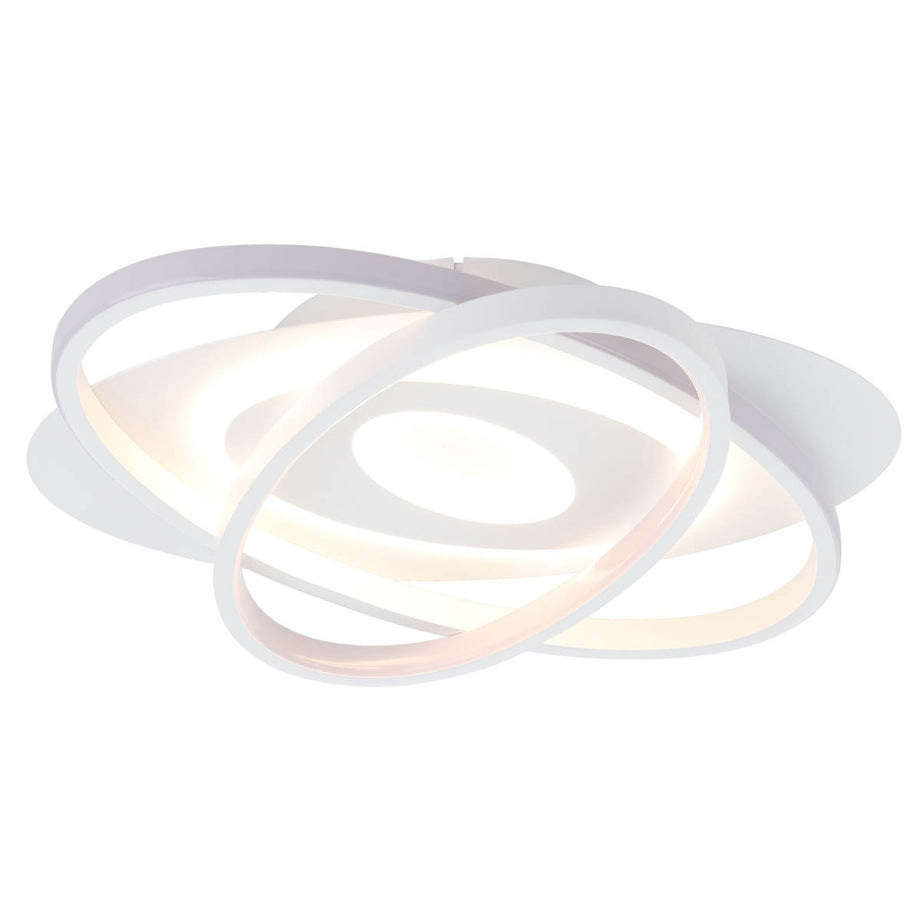 LED Ceiling Light Round Matt Metal Plastic Warm White 3300lm Living Bedroom - Image 1