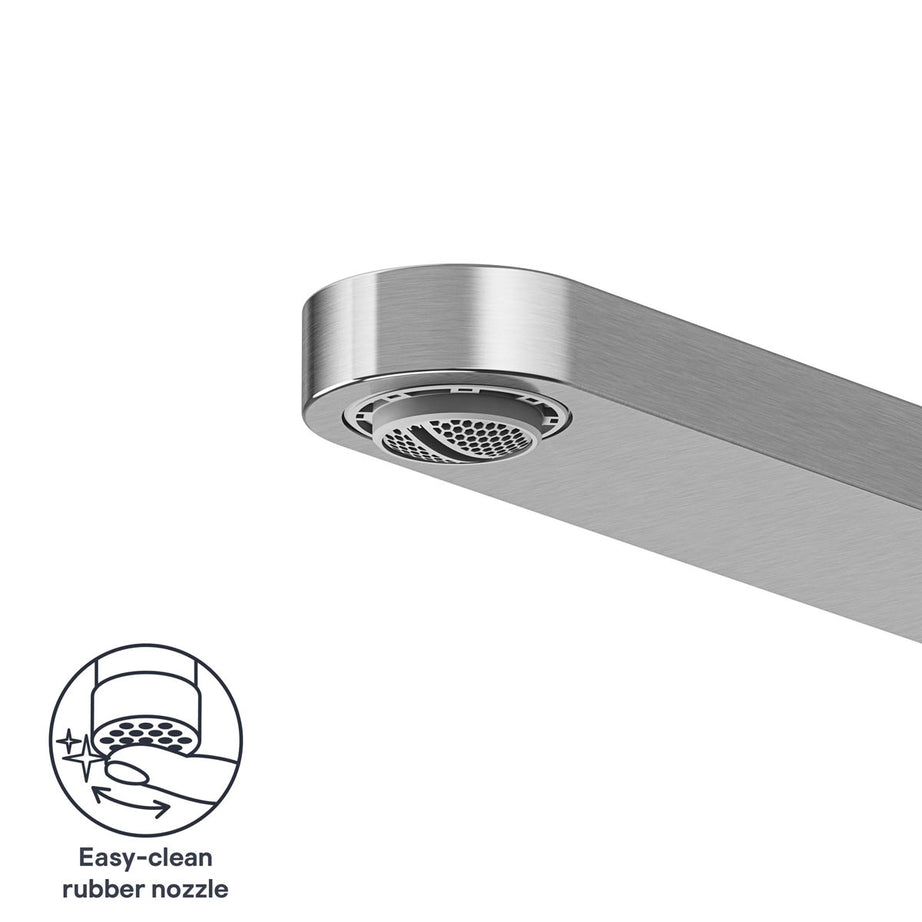 Kitchen Tap Mixer Stainless Steel Single Lever Swivel Spout Contemporary Faucet - Image 8