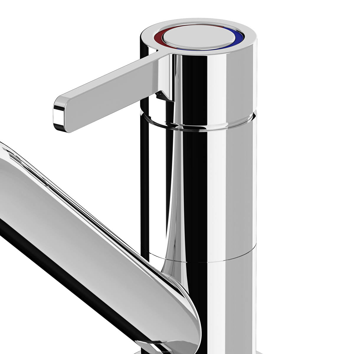 Kitchen Sink Tap Mixer Single Lever Chrome Swivel Spout Contemporary Faucet - Image 4