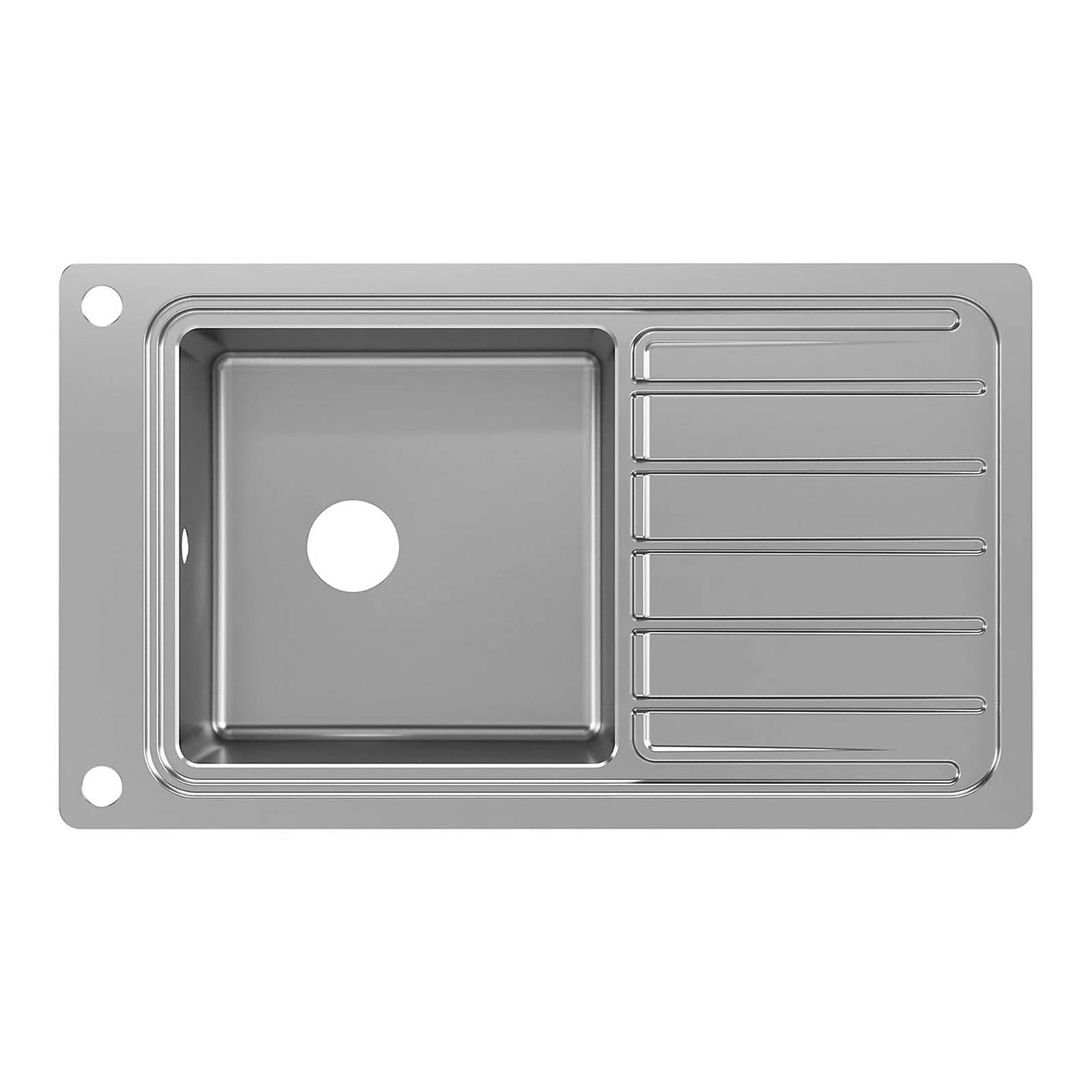 GoodHome Romesco 1 Bowl Stainless Steel Sink Drainer 880x510mm - Image 3