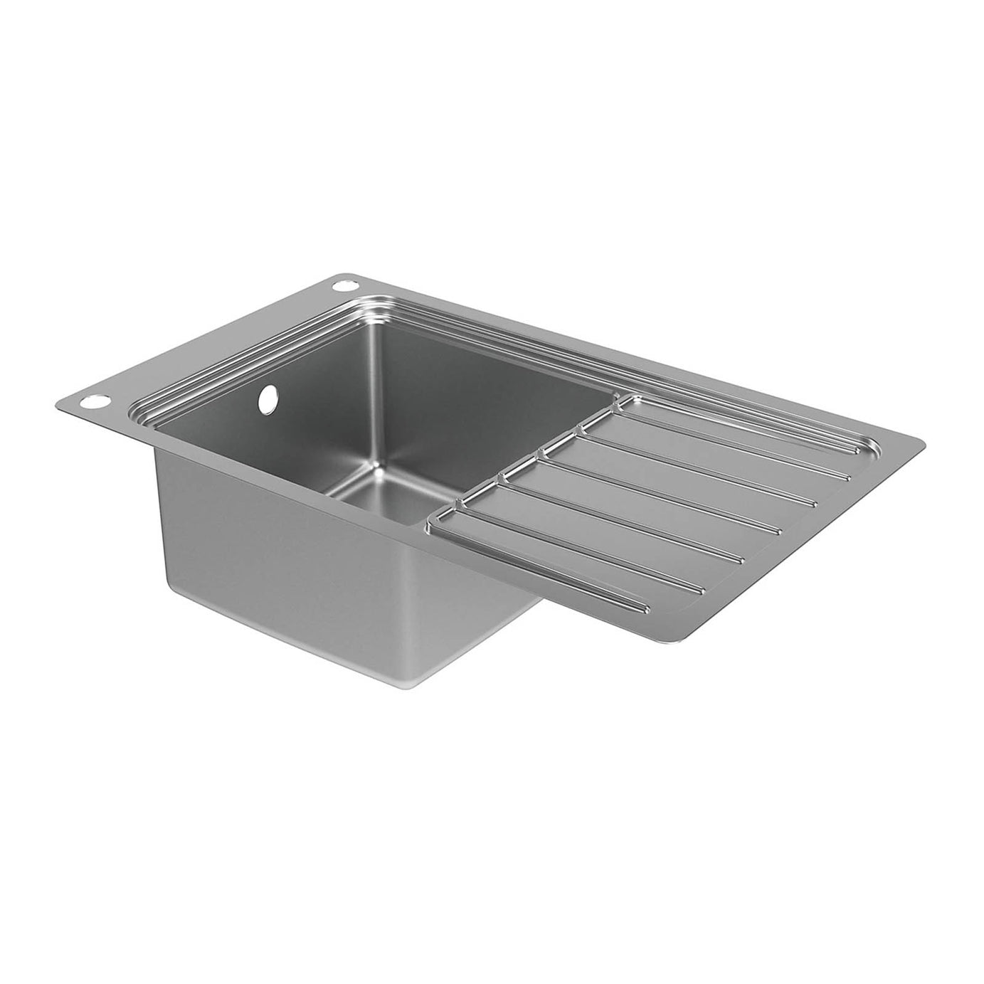 GoodHome Romesco 1 Bowl Stainless Steel Sink Drainer 880x510mm - Image 4