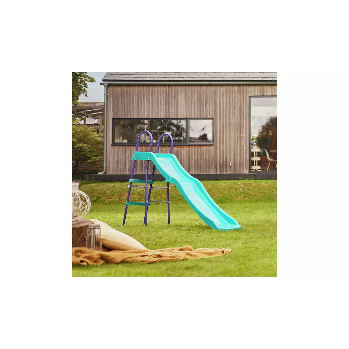 Plum Kids Garden Slide Freestanding Durable Stable Powder Coated Steel 6ft 3+ - Image 4