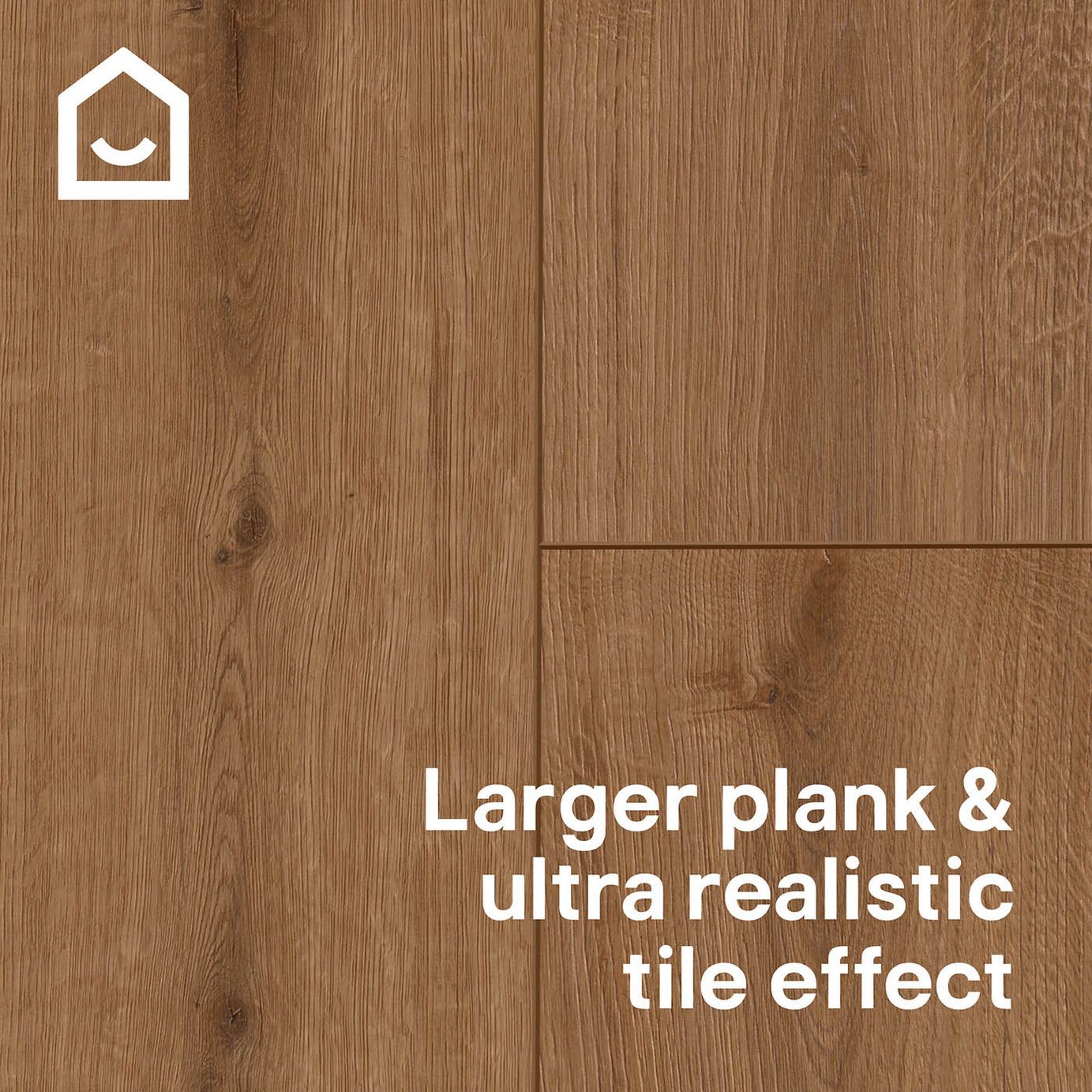 Click Vinyl Planks Walnut Oak Effect Textured Water Resistant Traditional 2.36m² - Image 2