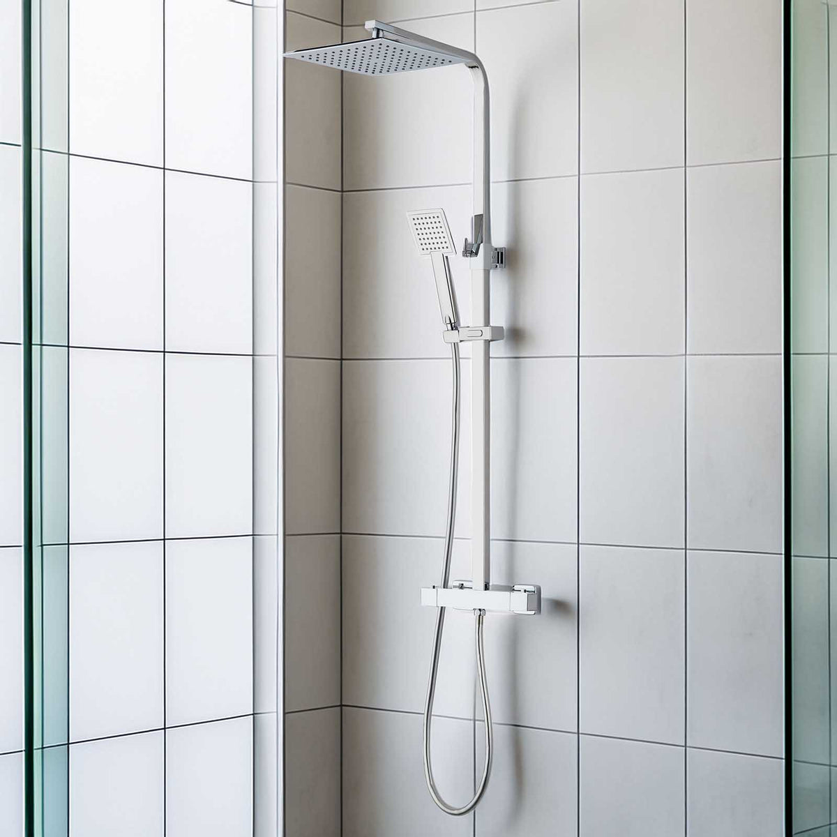 GoodHome Kozo Chrome effect Thermostatic Multi head shower with 2 heads & 1.5m hose length - Image 2