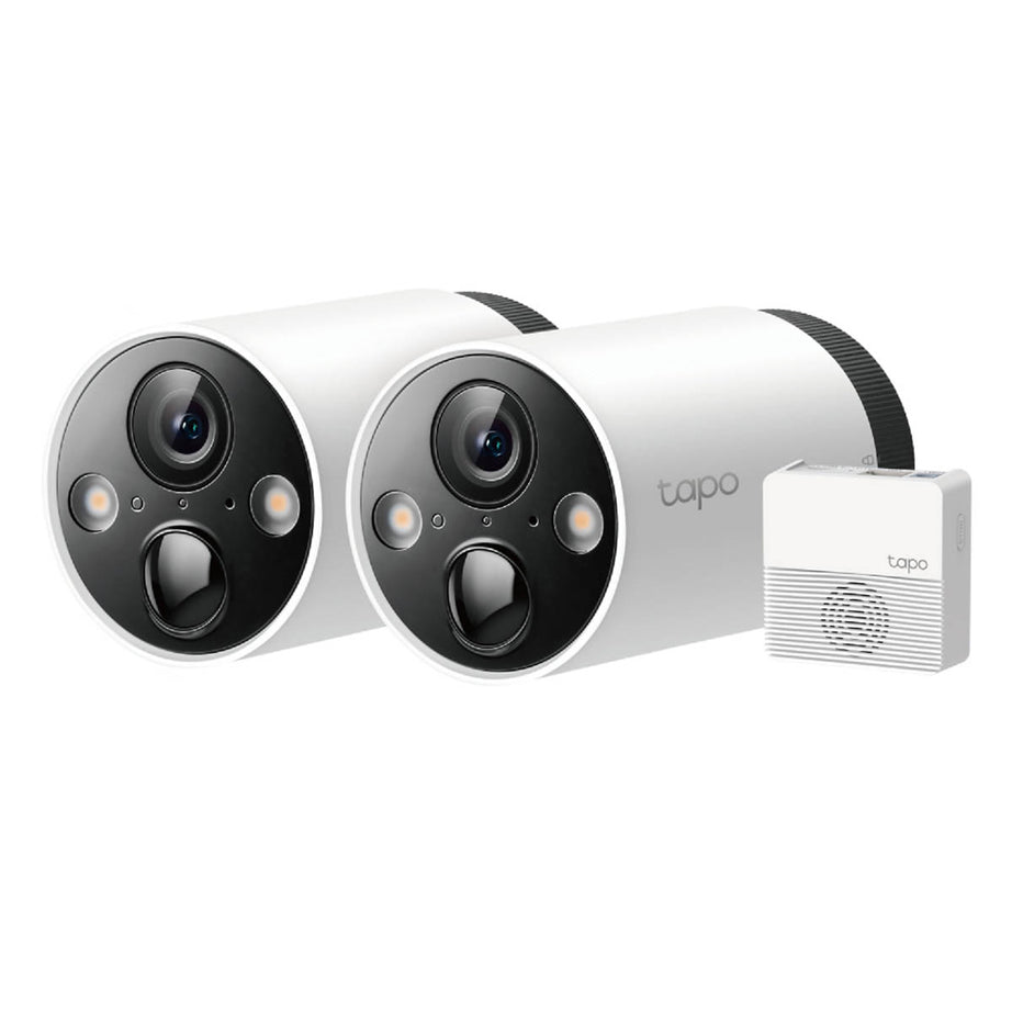 Tapo Camera Indoor Outdoor 2K QHD Smart Wireless White Home Security 2 Pack - Image 1