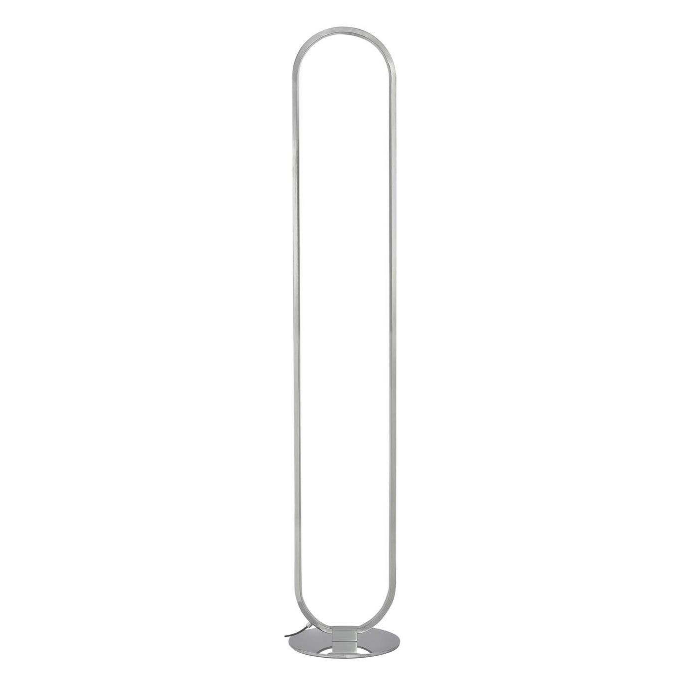 LED Floor Lamp Oval Chrome Gloss Dimmable Warm White Modern 1500lm (H)1205mm - Image 2