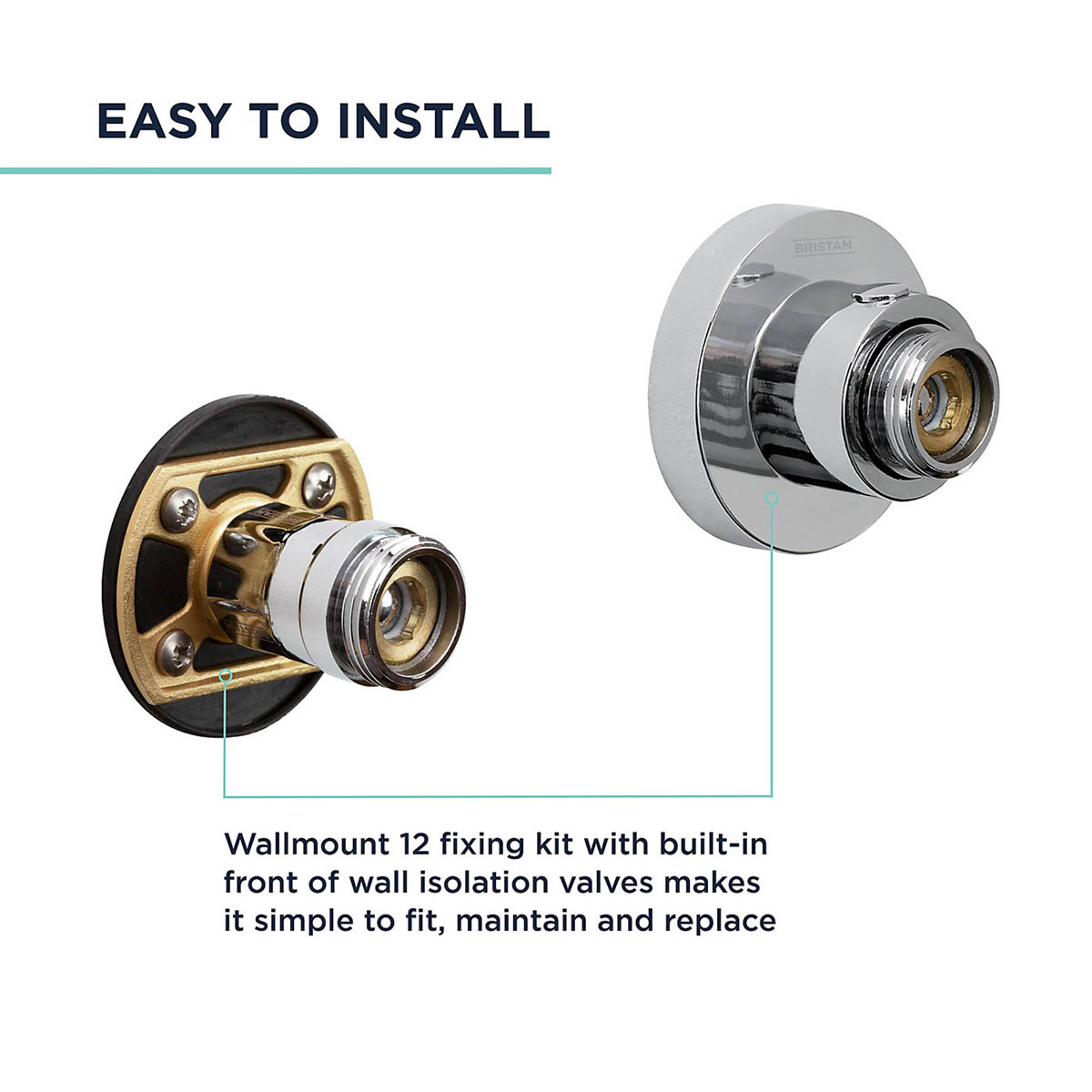 Bristan Mixer Shower Thermostatic Multi Head Round Gloss Chrome Effect Rear Fed - Image 10