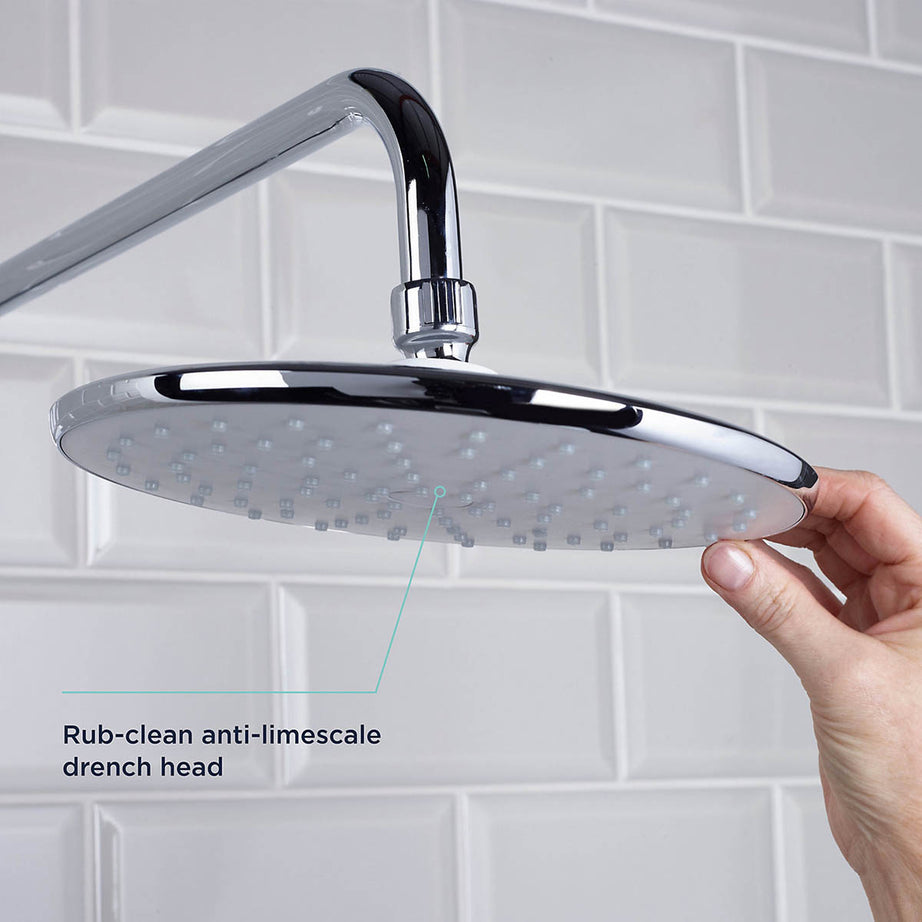 Bristan Mixer Shower Thermostatic Multi Head Round Gloss Chrome Effect Rear Fed - Image 6