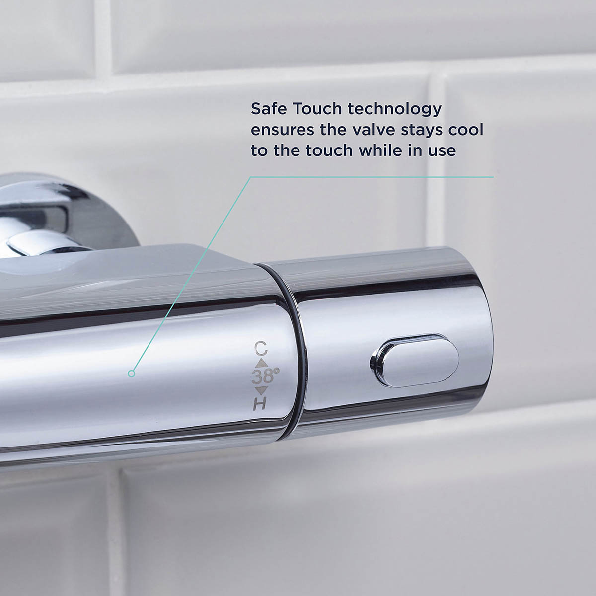 Bristan Mixer Shower Thermostatic Multi Head Round Gloss Chrome Effect Rear Fed - Image 8