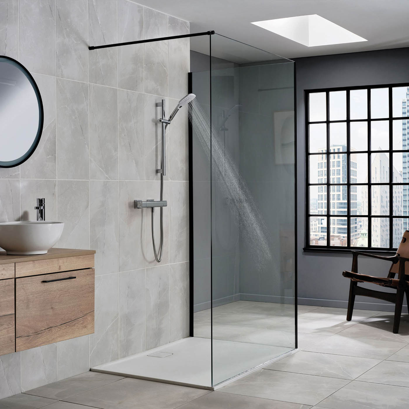 Triton Thermostatic Mixer Shower Chrome 3 Spray Pattern Square Head Bathroom - Image 4