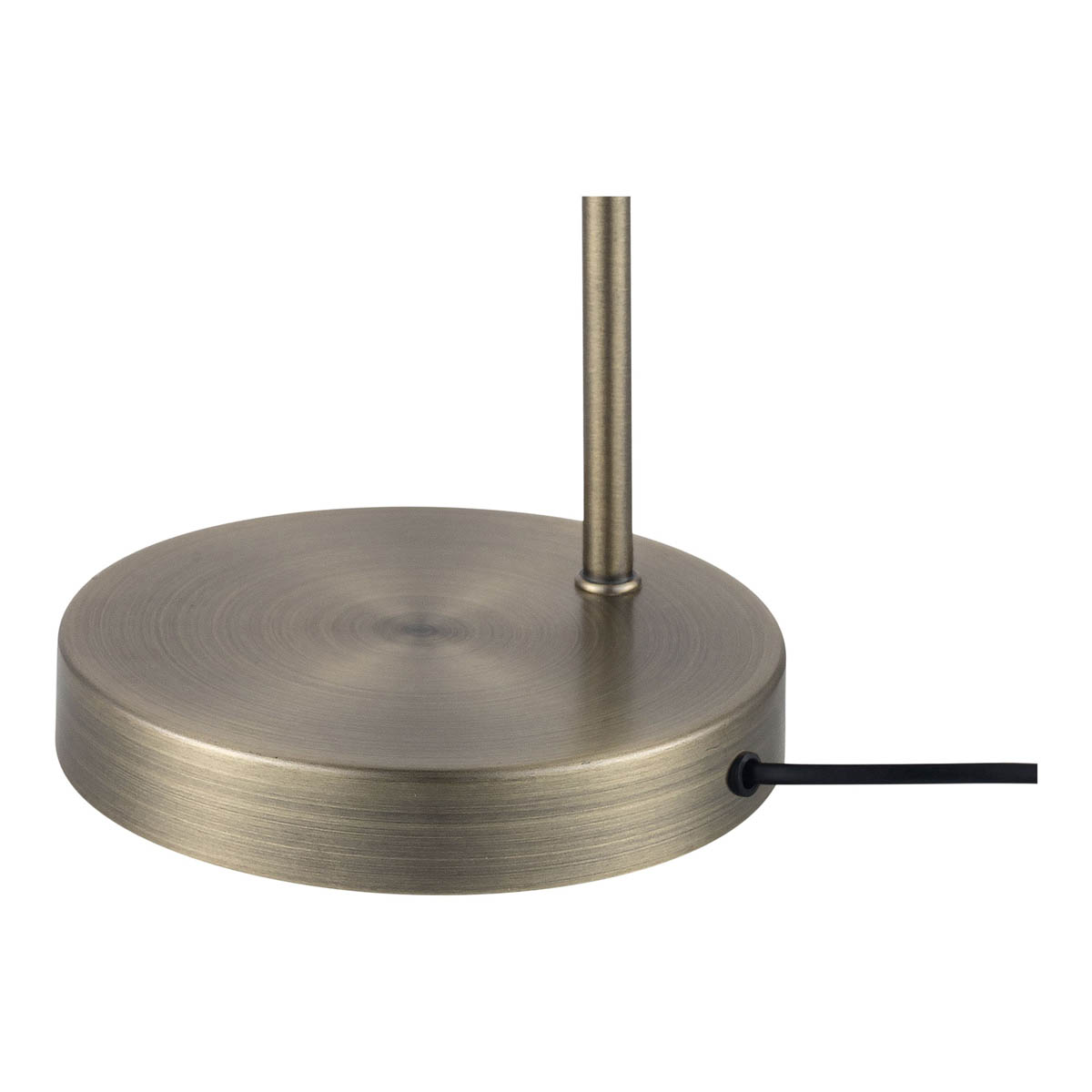 Table Lamp Brushed Metal Satin Pewter Effect Clear Glass Modern Industrial - Image 7