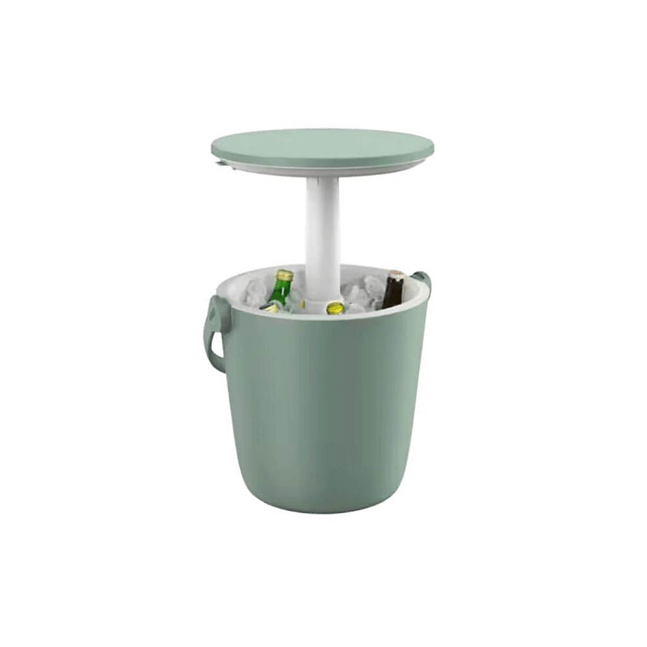 Keter Cooler Table 16L Go Bar Round Portable Green Durable UV Weather Resistant - Image 1