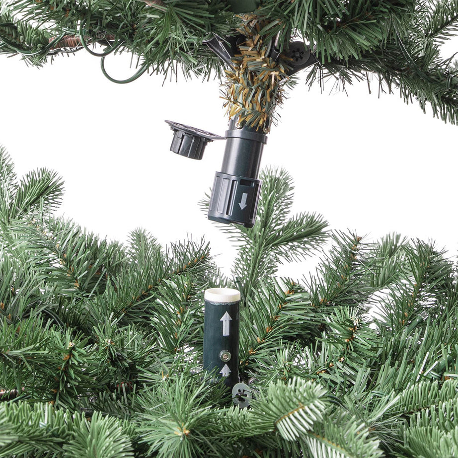 Christmas Tree 6ft Green Artificial Full Nordmann Pre Lit LED Warm White Hinged - Image 6