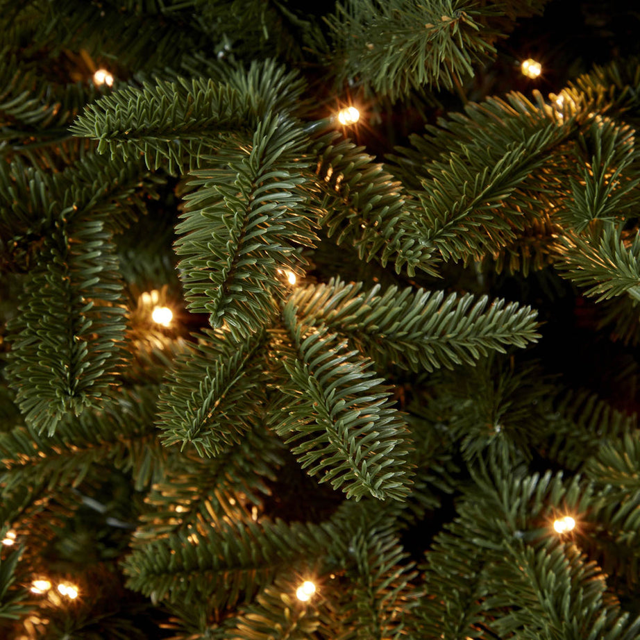 Christmas Tree 6ft Green Artificial Full Nordmann Pre Lit LED Warm White Hinged - Image 7