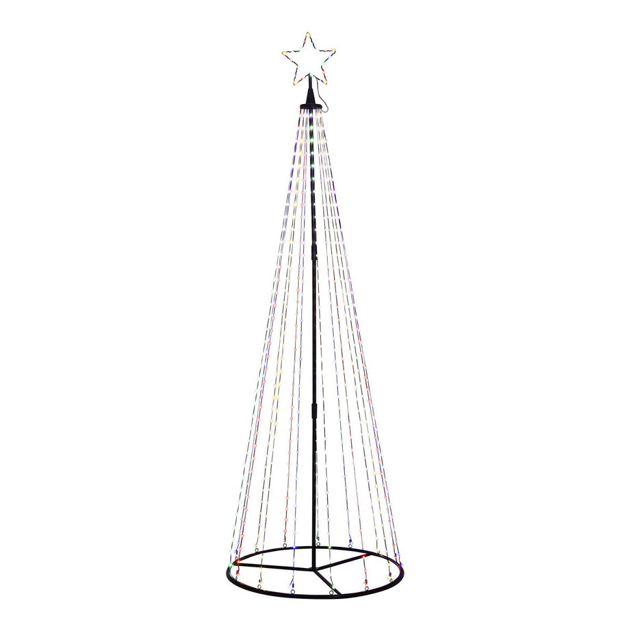 Christmas Tree Silhouette LED Multicolour 8 Functions Indoor Outdoor (H) 2100mm - Image 4