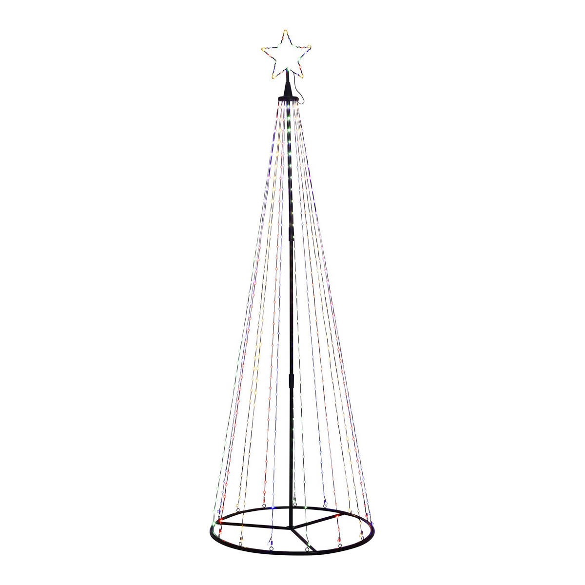 Christmas Tree Silhouette LED Multicolour 8 Functions Indoor Outdoor (H) 2100mm - Image 4