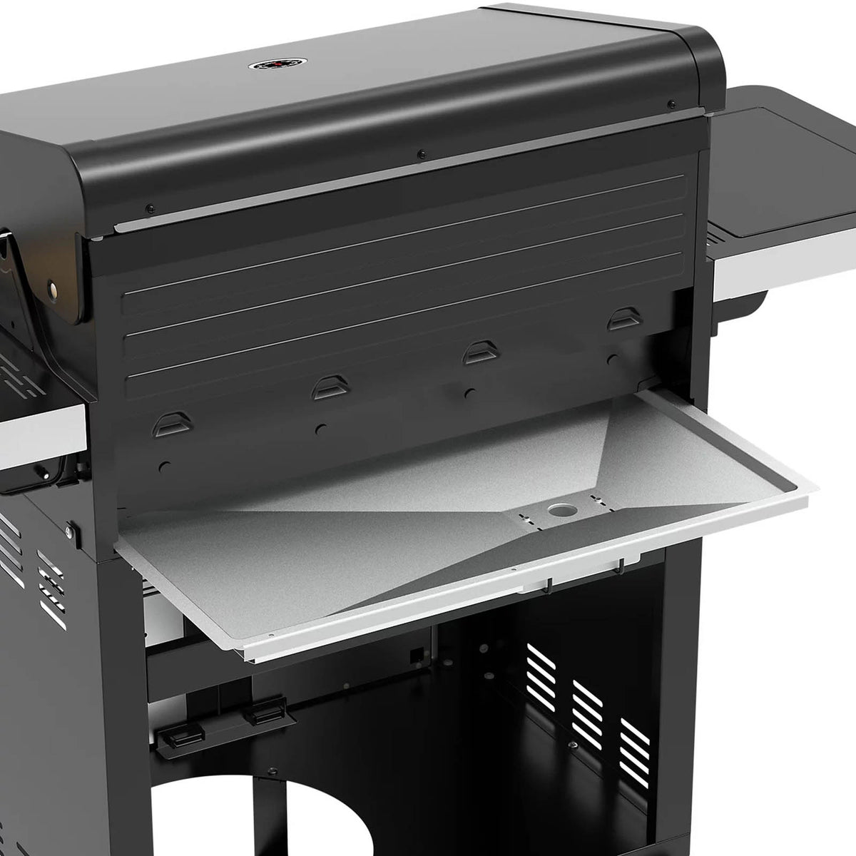 GoodHome Attaia Gas BBQ 4 Burner Black Grill Side Burner Patio Garden - Image 9