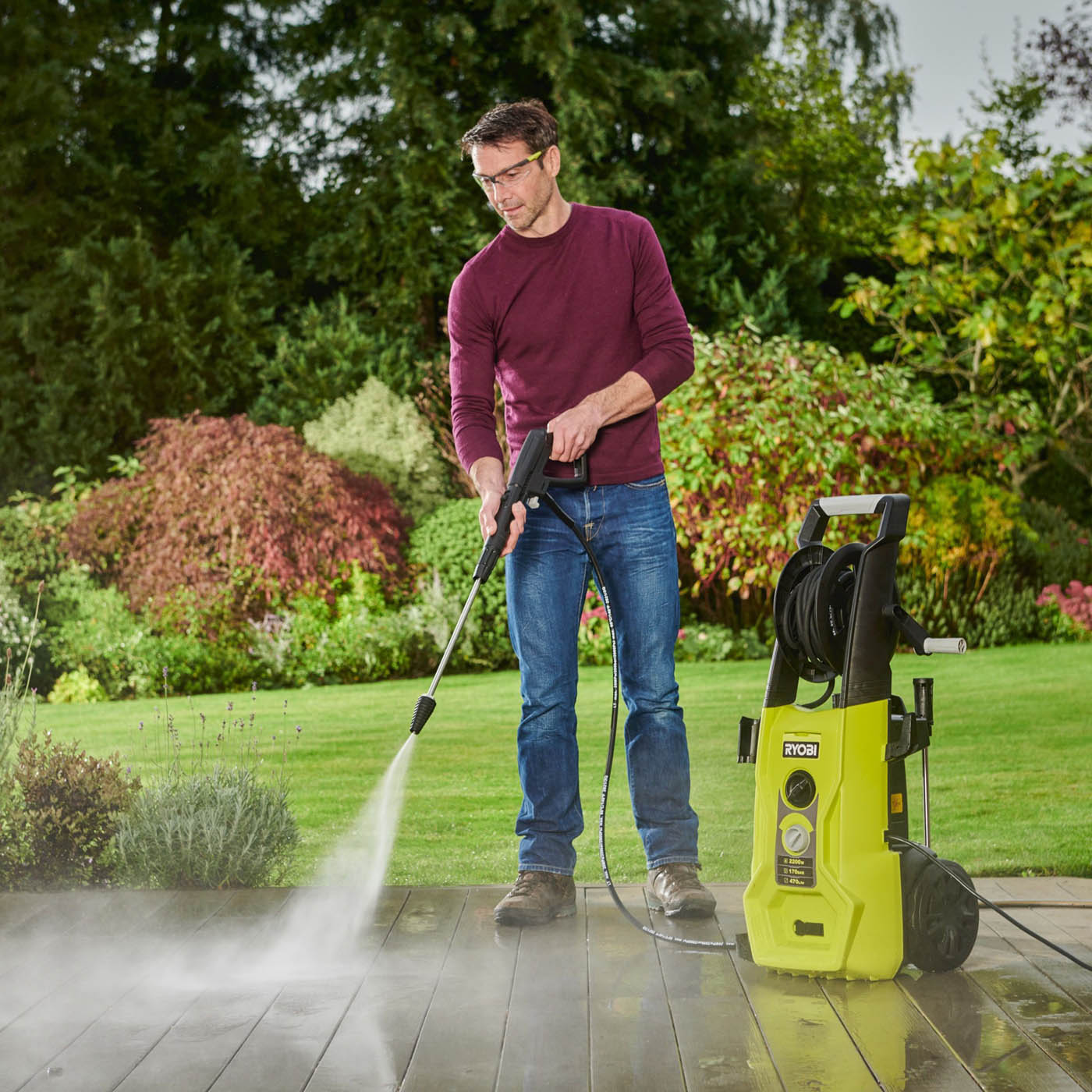 Ryobi Pressure Washer Electric 2kW RY170PWA Jet Cleaner Car Home Garden Portable - Image 3