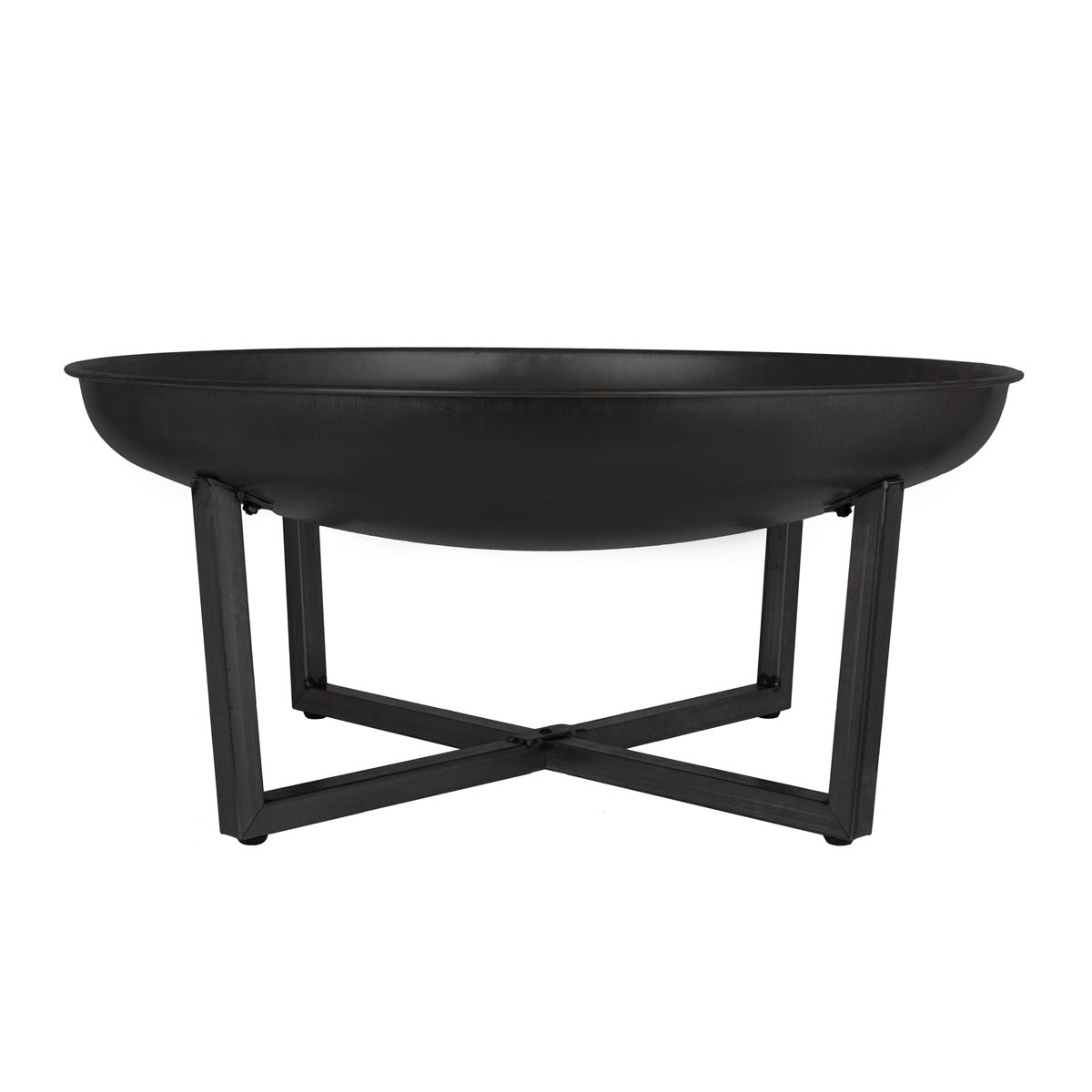 La Hacienda Firepit Garden Round Brookdale Durable Steel Matt Black (W)77cm - Image 4