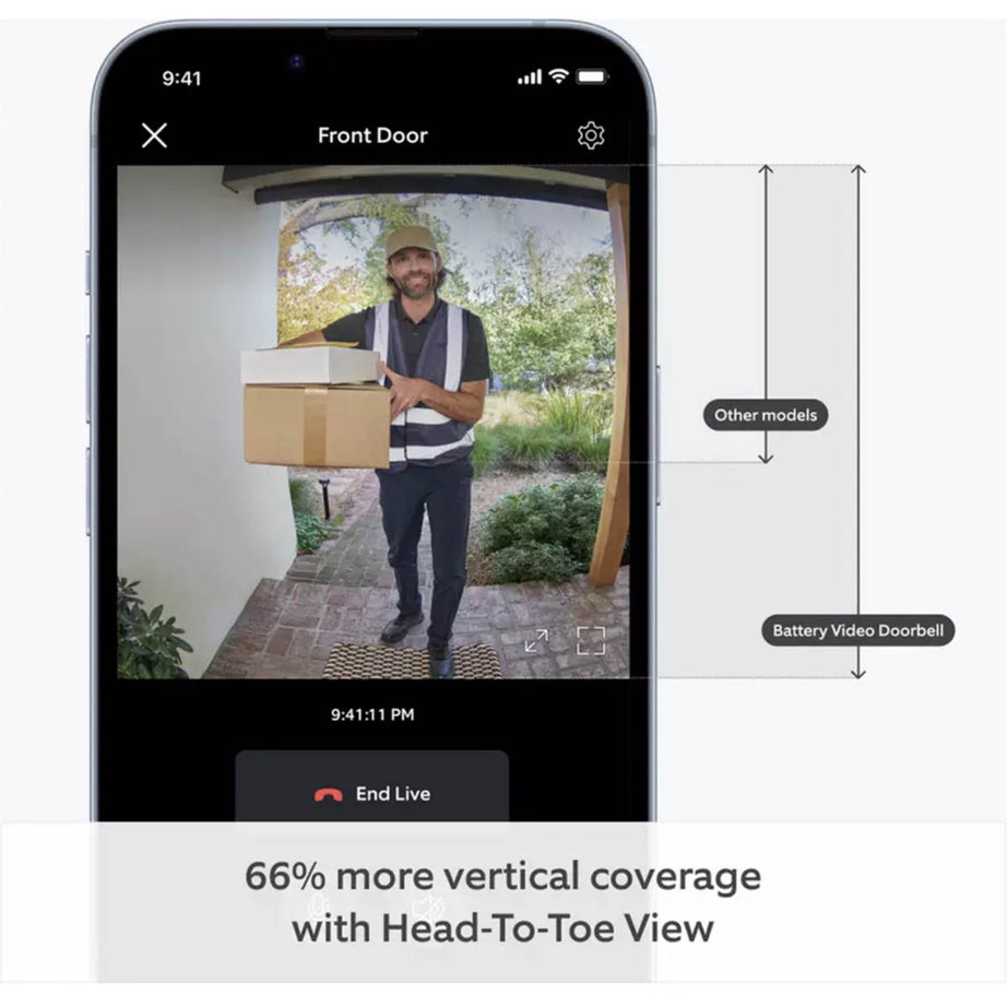 Ring Video Doorbell Smart Battery 1440p HD Motion Detection Satin Nickel - Image 5