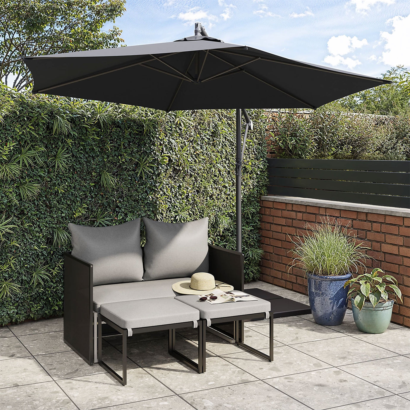 Inca Garden Furniture Set 4 Seater Modular Dining Set Cushions Included - Image 9
