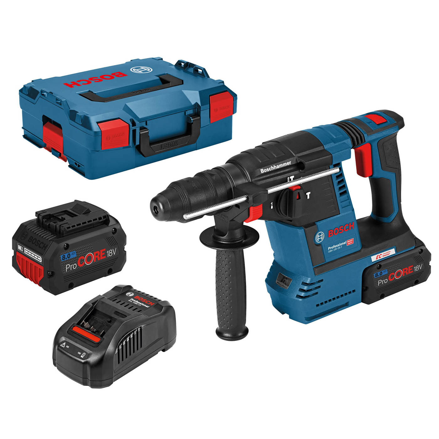 Bosch SDS Plus Drill Cordless 18V 2x8Ah GBH18V-26F Brushless Heavy Duty - Image 5