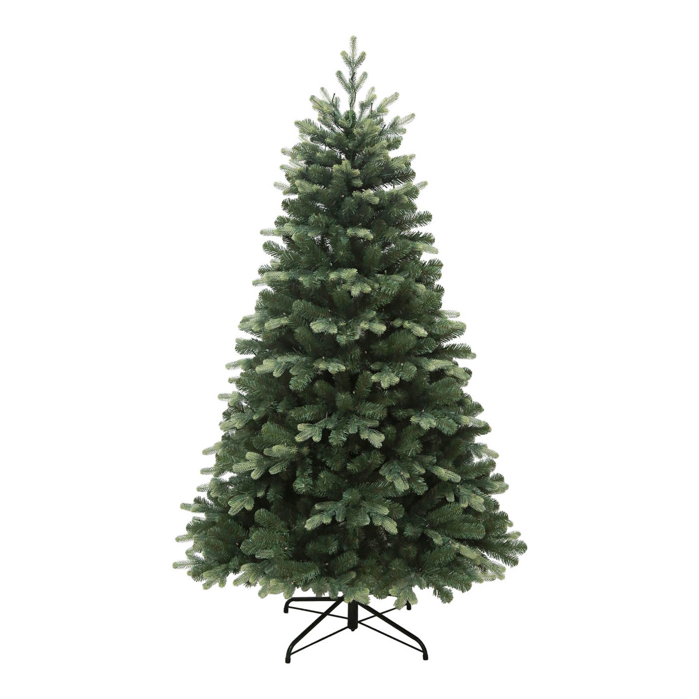Christmas Tree 6ft Green Artificial LED Pre Lit Warm White Hinged Home Indoor - Image 1