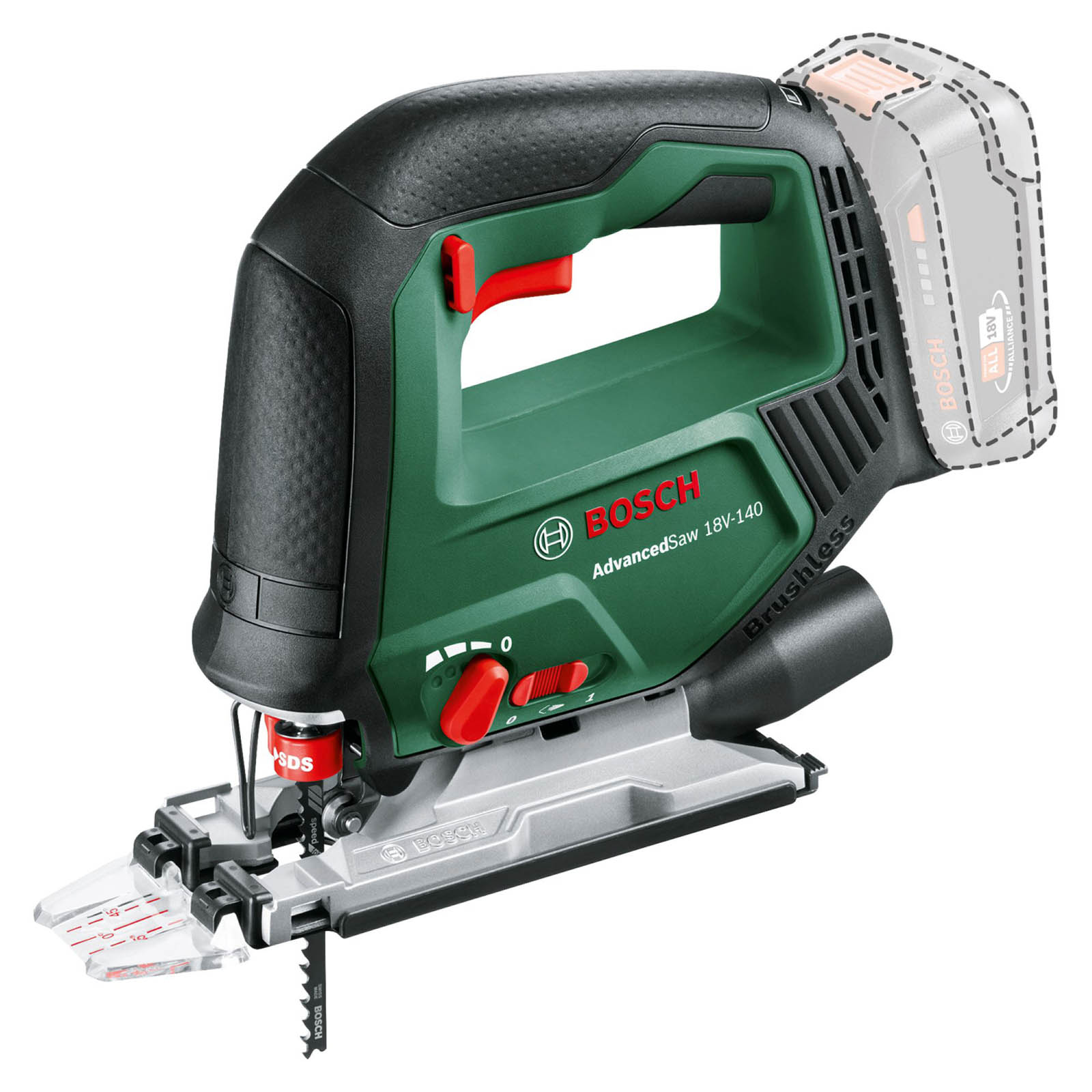Bosch Advanced Saw 18V Brushless Cordless Jigsaw (Bare Tool) - 0603013000 - Image 1