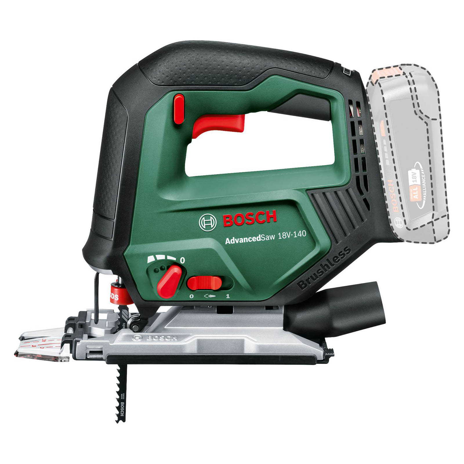 Bosch Advanced Saw 18V Brushless Cordless Jigsaw (Bare Tool) - 0603013000 - Image 4