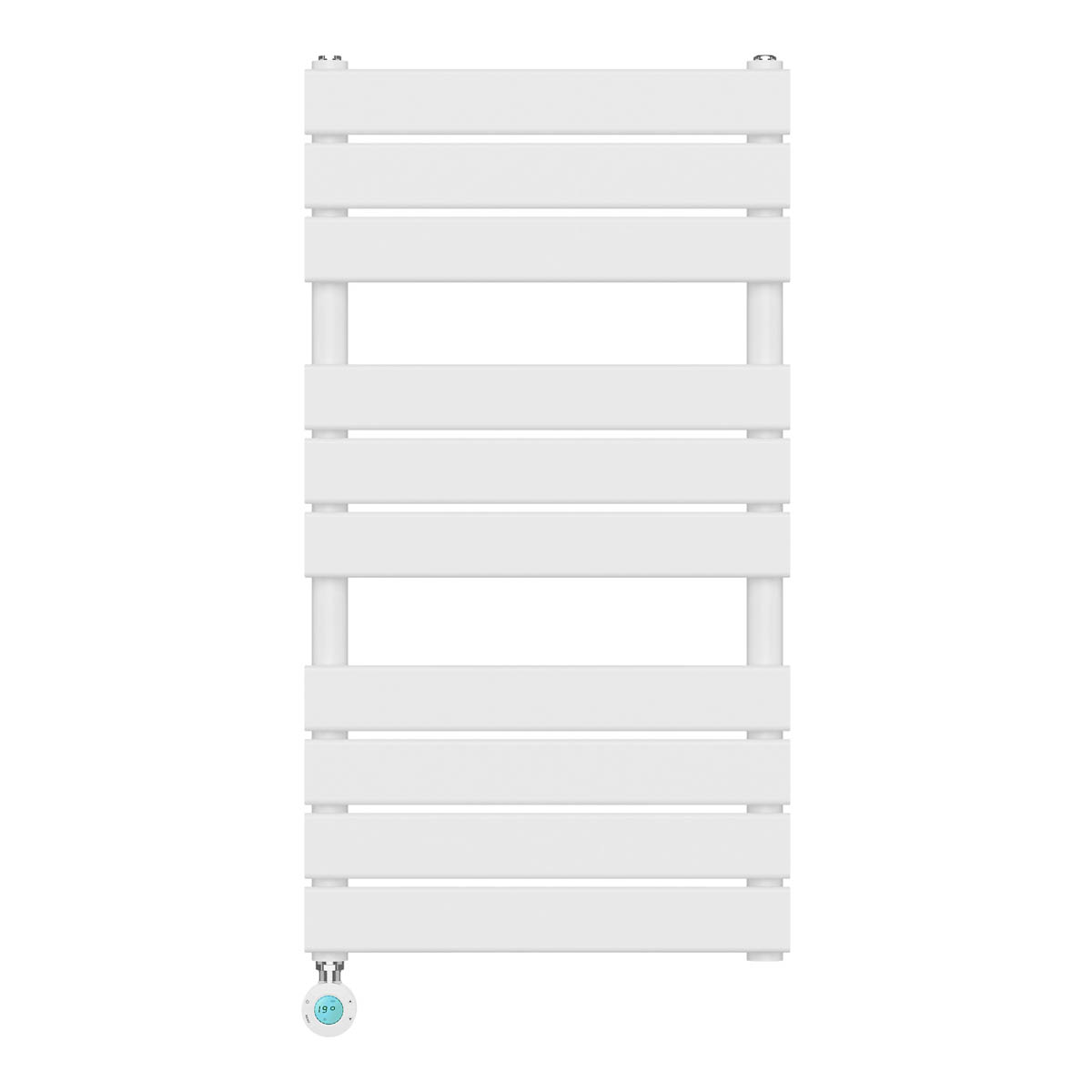 Electric Towel Rail Radiator White Flat Bathroom Warmer Ladder (H)93x(W)50cm - Image 3