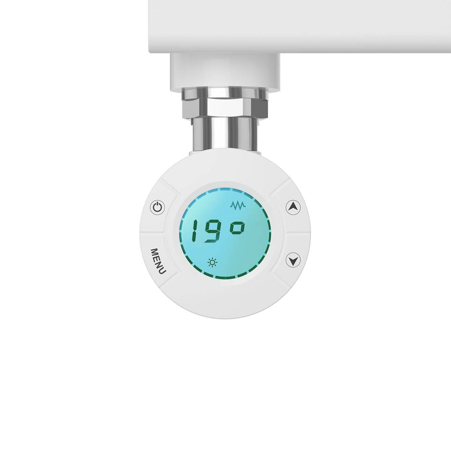 Bathroom Flat Towel Warmer Electric Steel White Modern (W)500mm x (H)930mm - Image 6