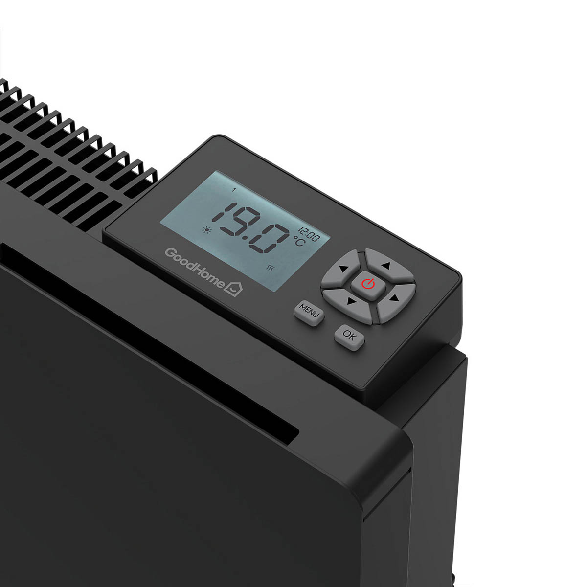 Panel Radiator Electric Dark Grey Programmable Thermostat 1000W (H)45x(W)54cm - Image 6