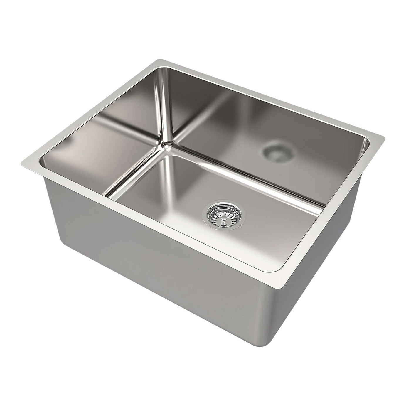 GoodHome Villach 1 Bowl Kitchen Sink Stainless Steel 440x440mm - Image 1