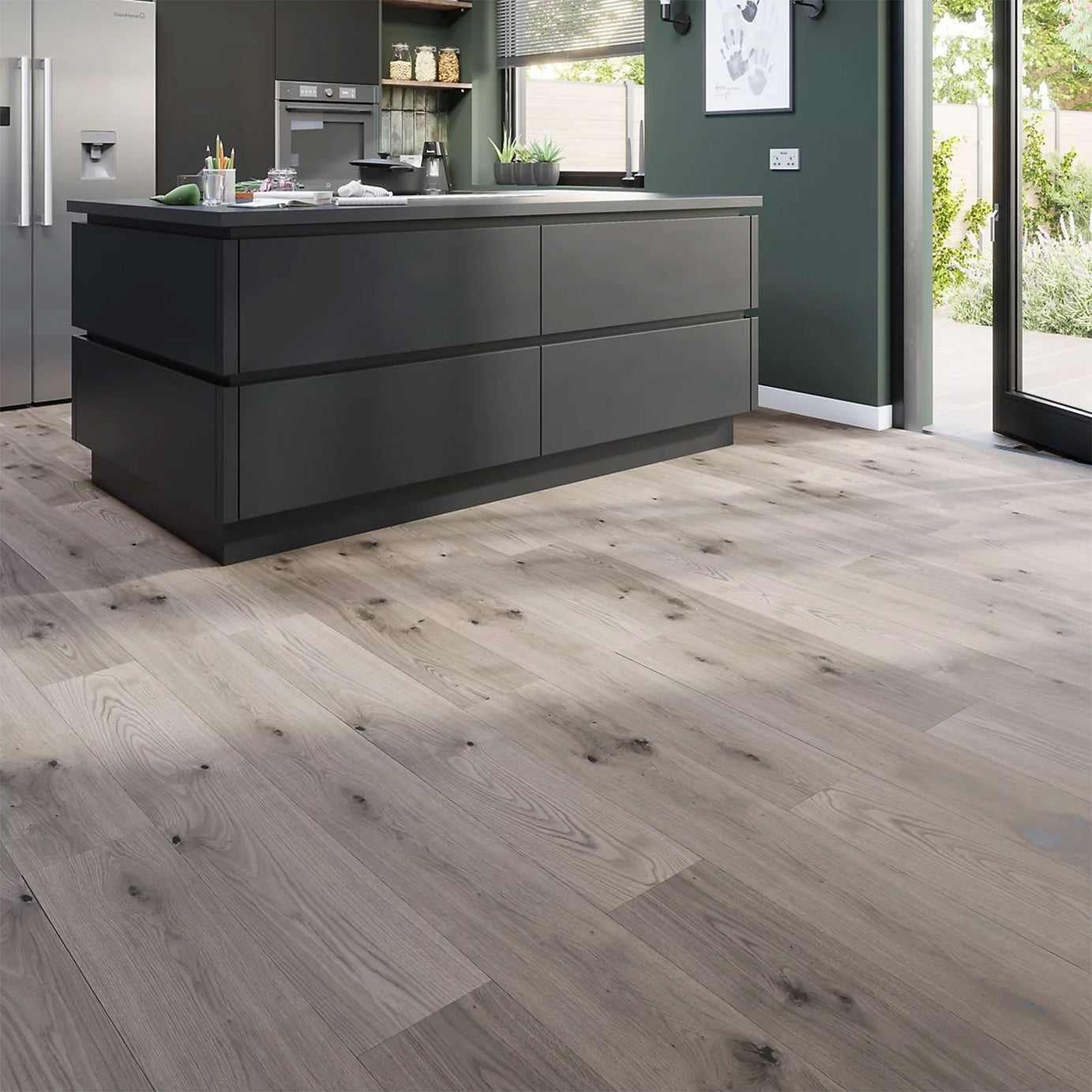 GoodHome Composite Click Flooring Grey Oak 1.98m² Water Resistant - Image 6